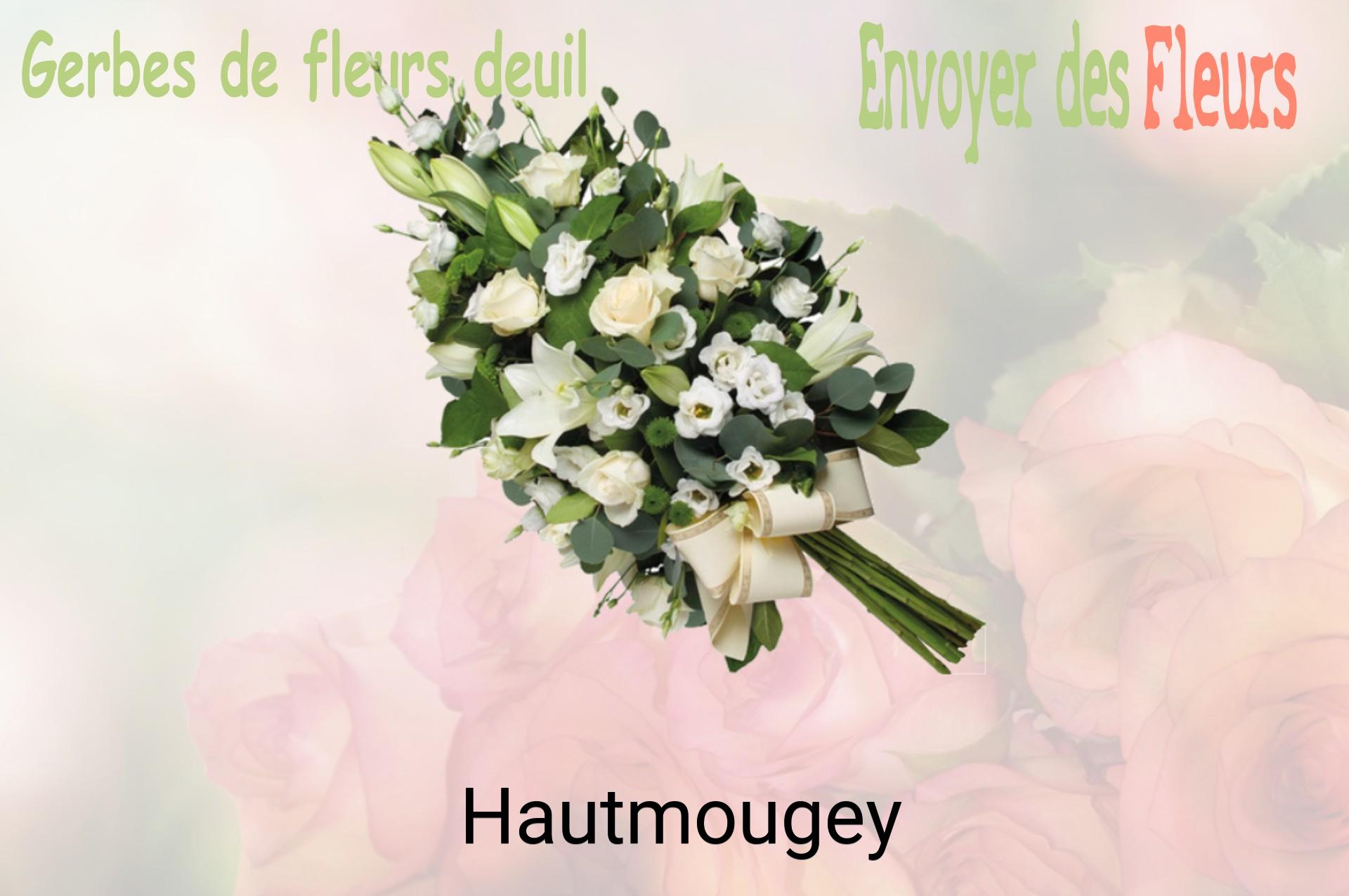 Gerbe de fleurs de deuil livrée à Hautmougey